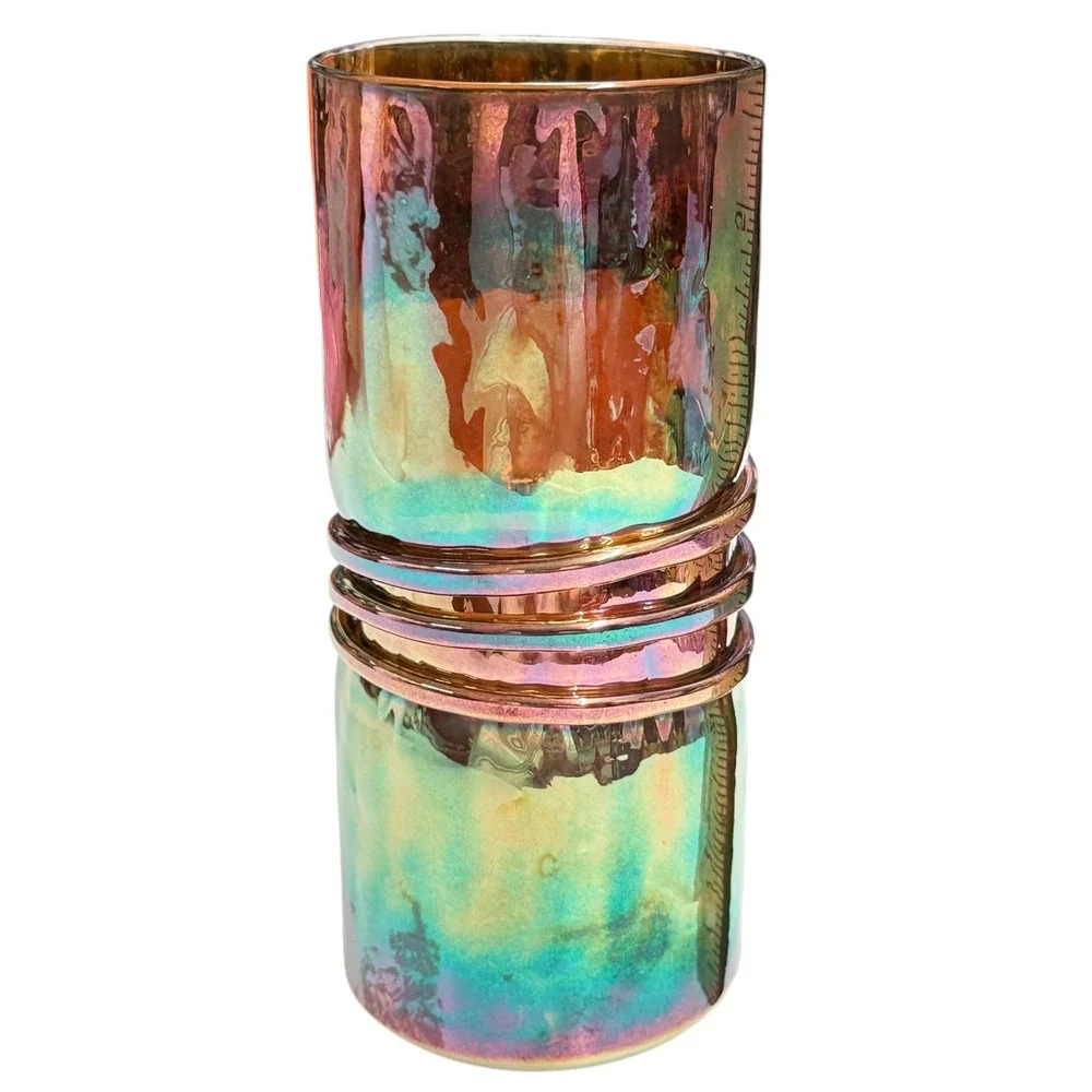 Esteban Prieto Hand-Blown Iridescent‎ Oil Slick Tumbles 6